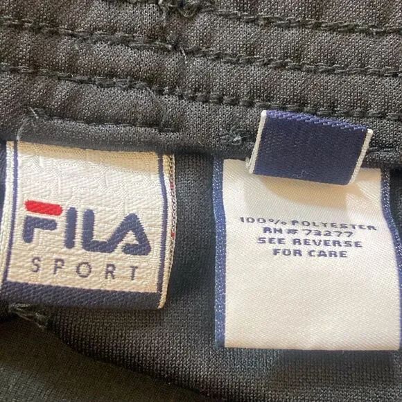 Fila Sport Black Athletic Shorts with Multicolor Trim Size L (14) - Picture 12 of 16